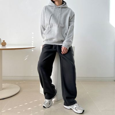 더신스 남자 기모 에어 와이드 팬츠