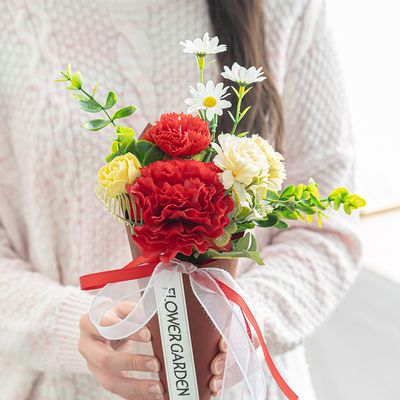 카네이션 조화 꽃다발 러브유 36cm 어버이날 스승의날