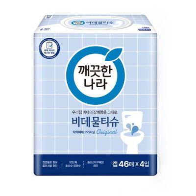 깨끗한나라 닥터비데 물티슈(46매x4개입)