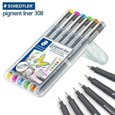 스테들러 피그먼트라이너 0.3mm Light 6색 30803S2SB6