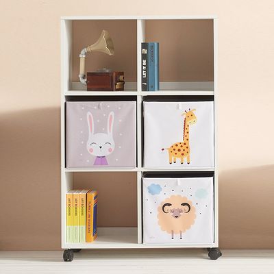 바퀴달린 책장 선반장 진열장 서재장 77cm P0000GMX