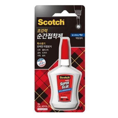 3M 순간접착제 AD124L 액상 4g 접착제