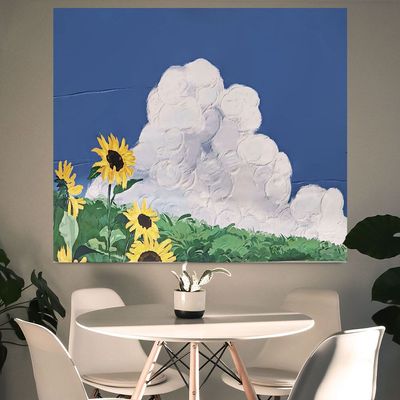 대형 패브릭 포스터 유화 해바라기 M(WFIQBPA)