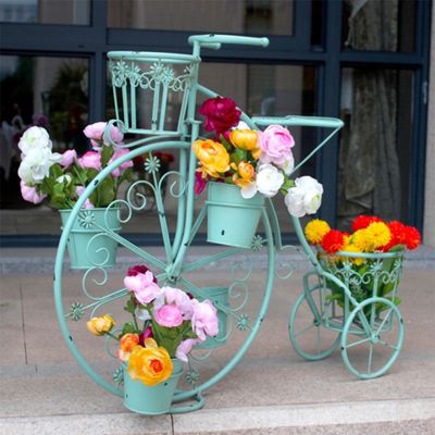 인테리어 자전거 모형 화분 바구니 (B) (그린)