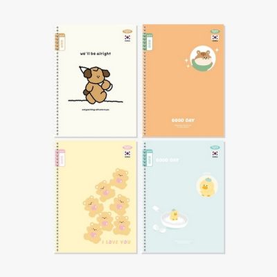 스프링 알림장 넓은칸 색상랜덤출고 188X260mm24매