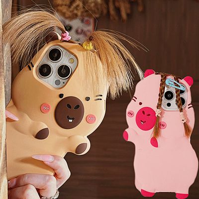 아이폰16 15 프로 맥스 카피바라 머리카락 웃긴케이스