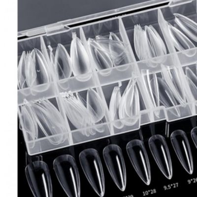 말캉팁 젤 120pcs 손톱 인조 연장 네일 코핀 팁 폴리 