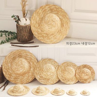 자연소재 수공예장식 밀짚모자 (23cm) (10개 묶음)(WFLQ6EF)