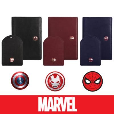 [마블] 어벤져스 헐크 고급 천연소가죽 여권 지갑&네임택