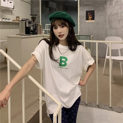 알파벳 여성 반팔 박스 티셔츠 반팔티 크롭티