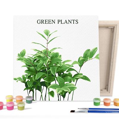 DIY 명화 그림그리기 세트 보태니컬 그린리프 25x25