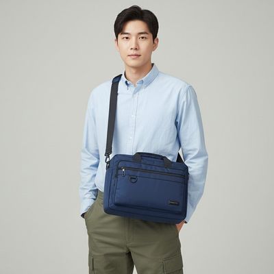 SN_9906 남성 캐주얼 데일리 빅 토트 크로스백 가로형