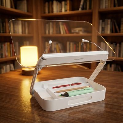 지구봄 수납형 휴대용 아크릴 투명 독서대 북스탠드