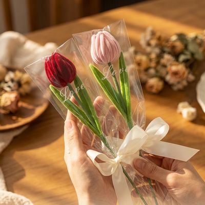 모루 꽃 튤립 한송이 꽃다발 만들기 DIY 키트 세트