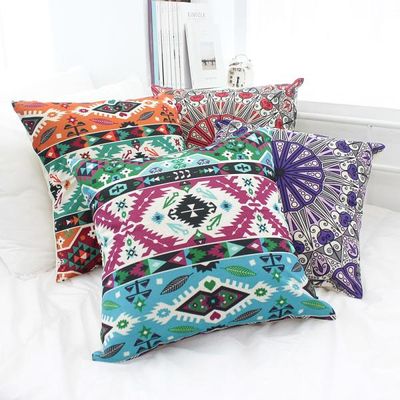 러프 소파 쿠션커버 45x45 에스닉패턴 D