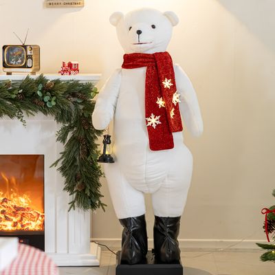 크리스마스 북극곰 인형 대형 장식 작동 화이트 150cm