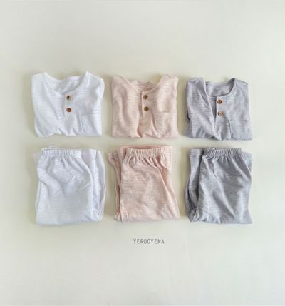 [예루예나]아동 상하복 면 슬랍 루루 파마자 세트