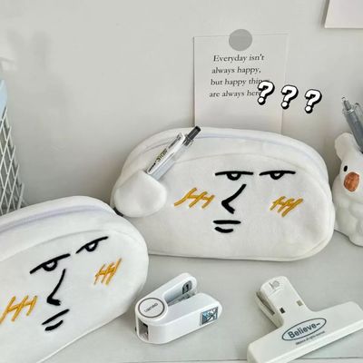 조각 얼굴 미남 연필 펜슬 펜 연필 필통 꽂이 케이스