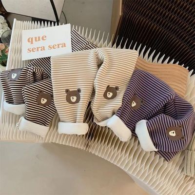 하라로이 영유아 스트라이프 캐릭터 곰돌이 레깅스
