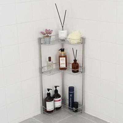 스텐 욕실 샴푸선반 3단 화장실 수납 코너 정리대