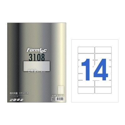 폼텍 레이저용 반투명라벨/LC-3108