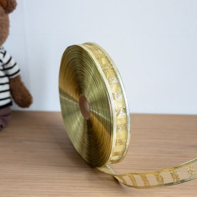 크리스마스 망사 리본 세로 3cm 4컬러 롤 포장 공예