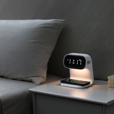 아이노트 무선 고속충전 감성 무드등 알람시계 WDS100