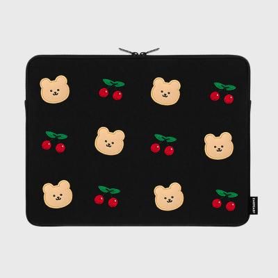 DOT CHERRY BEAR-BLACK(15인치 노트북파우치)