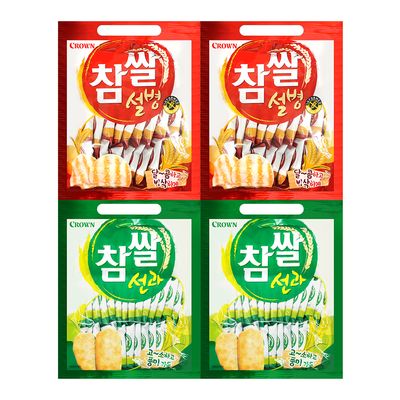 크라운 참쌀 설병 270g 2개+참쌀 선과 253g 2개
