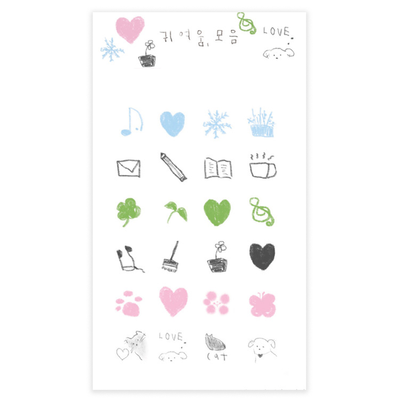 귀여움,모음 sticker