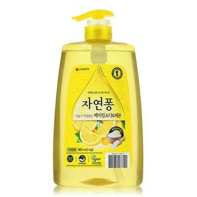 주방세제 자연퐁 성분 레몬주방세제 1kg세제 용기형세제 레몬향(WFJ70RJ)