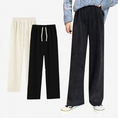 벨로아 와이드 기모팬츠