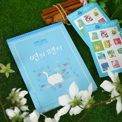 <연의 편지> 편지지 패드&우표 스티커 세트