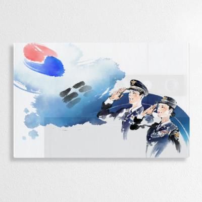 bf626-폼아크릴액자58CmX38Cm_국기에대한경례