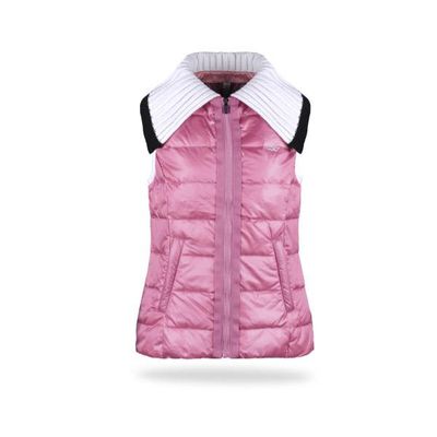 럭스골프 LB2A510W 여성 니트 카라 덕다운 경량 조끼