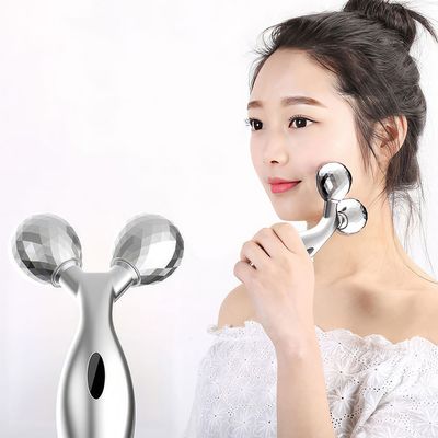 얼굴마사지기구 페이스 롤러 사각 턱 붓기 실버 H205