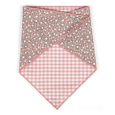 에이에프비 포인트양면 스카프빕 체크플라워