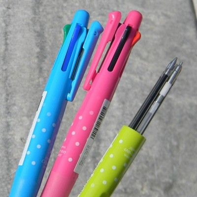 [Zebra] 멀티펜의 대명사..샤프+4색볼펜-일본 제브라 클립온멀티 M-파스텔 도트 B4SA1