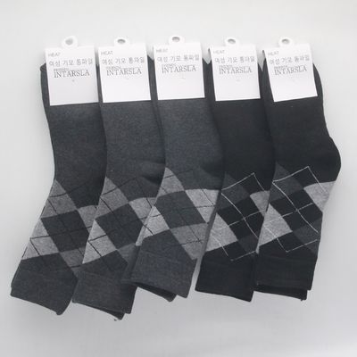 여자 기모양말 5켤레 아가일 장목 겨울 보온