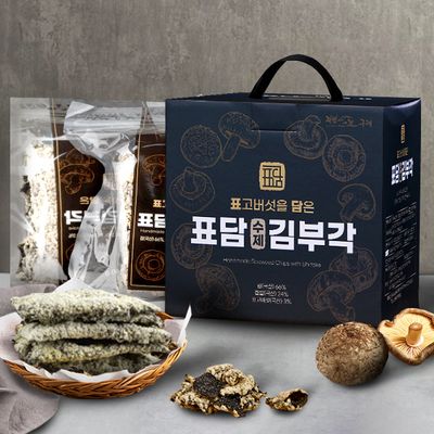 표고버섯 담은 수제 김부각 선물세트/100gx2봉