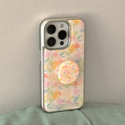 blooming aura 디자인 [실버 맥세이프 범퍼케이스]