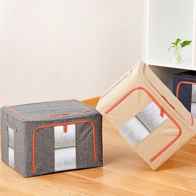 강철프레임 내장 린넨 리빙박스 2컬러