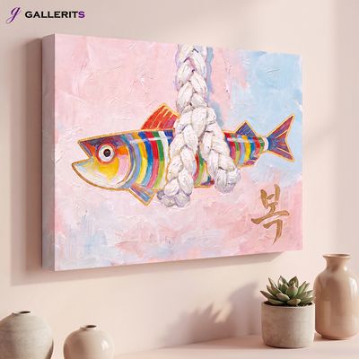 색동 액막이 명태 인테리어 그림 거실 카페 액자