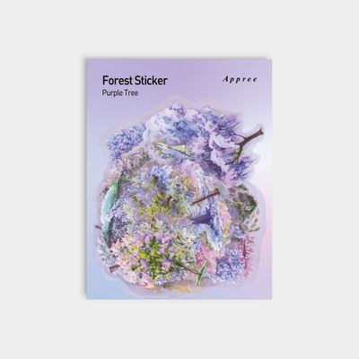 포레스트 스티커 보라빛 나무