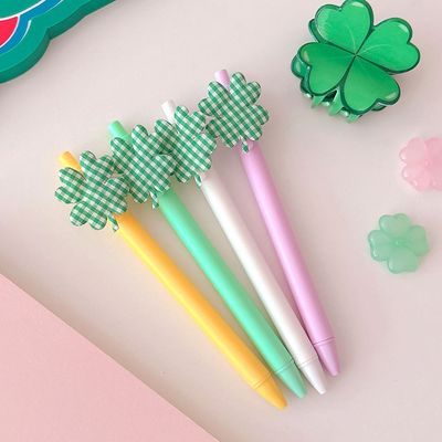 체크 네잎클로버 베이직 볼펜