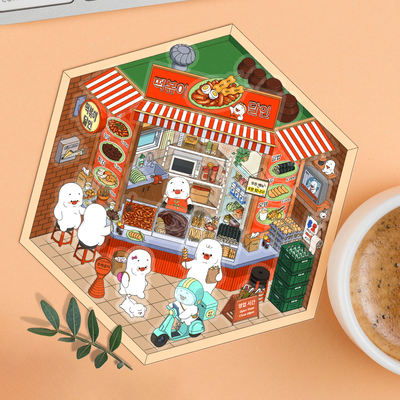 3D DIY 데코 스트레스 해소 스티커 '떡볶이 달인'