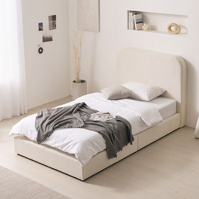 트리플 러빗 부클레 패브릭 침대 SS_투인스매트리스