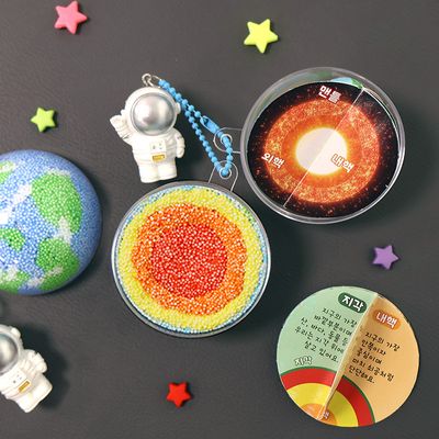 지구 모형 돔 키링 5set