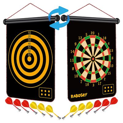 벽걸이 양면 롤 자석 다트 게임 대형 50x42cm B2130
