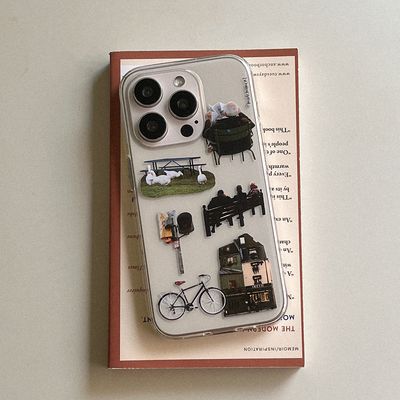 village walk collage 디자인 [클리어 폰케이스]